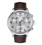Tissot T Sport Chrono XL Classic Silver Dial Brown Leather Strap Watch For Men - T116.617.16.037.00 Authentic Buy Shop Now