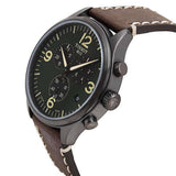 Tissot T Sport Chrono XL Green Dial Brown Leather Strap Watch For Men - T116.617.36.097.00 Authentic Buy Shop Now