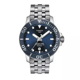 Tissot T Sport Seastar 1000 Powermatic Silicium Blue Dial Silver Steel Strap Watch For Men - T120.407.11.041.01 Authentic Buy Shop Now
