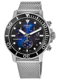 Tissot Seastar 1000 Chronograph Blue Dial Silver Mesh Bracelet Watch For Men - T120.417.11.041.02 Authentic Buy Shop Now