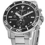 Tissot Seastar 1000 Chronograph Black Dial Silver Steel Strap Watch For Men - T120.417.11.051.00 Authentic Buy Shop Now