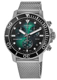 Tissot Seastar 1000 Chronograph Green Dial Silver Mesh Bracelet Watch For Men - T120.417.11.091.00 Authentic Buy Shop Now