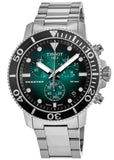 Tissot Seastar 1000 Chronograph Green Dial Silver Steel Strap Watch For Men - T120.417.11.091.01 Authentic Buy Shop Now