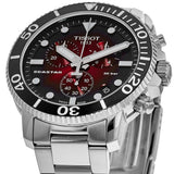 Tissot Seastar 1000 Chronograph Red Dial Silver Steel Strap Watch For Men - T120.417.11.421.00 Authentic Buy Shop Now