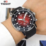 Tissot Seastar 1000 Chronograph Red Dial Black Rubber Strap Watch For Men - T120.417.17.421.00 Authentic Buy Shop Now