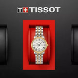 Tissot T Classic Carson Lady Premium Silver Dial Two Tone Steel Strap Watch For Women - T122.210.22.033.00 Authentic Buy Shop Now