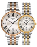 Tissot T Classic Carson Lady Premium Silver Dial Two Tone Steel Strap Watch For Women - T122.210.22.033.00 Authentic Buy Shop Now