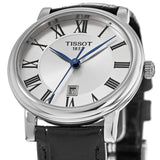 Tissot Carson Premium Lady Silver Dial Black Leather Strap Watch For Women - T122.210.16.033.00 Authentic Buy Shop Now