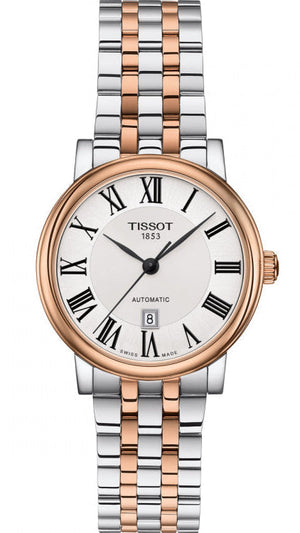 Tissot T Classic Carson Premium 30 White Dial Two Tone Steel Strap Watch for Women - T122.207.22.033.00 Authentic Buy Shop Now