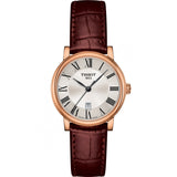 Tissot T Classic Carson Premium White Dial Brown Leather Strap Watch for Women - T122.207.36.033.00 Authentic Buy Shop Now