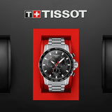 Tissot Supersport Chrono Black Dial Silver Steel Strap Watch For Men - T125.617.11.051.00 Authentic Buy Shop Now