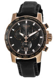 Tissot Supersport Chrono Black Dial Black Leather Strap Watch for Men - T125.617.36.051.00 Authentic Buy Shop Now