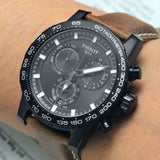 Tissot Supersport Chrono Black Dial Brown Leather Strap Watch for Men - T125.617.36.051.01 Authentic Buy Shop Now