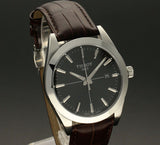 Tissot Gentlemen Black Dial Brown Leather Strap Watch for Men - T127.410.16.051.01 Authentic Buy Shop Now