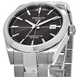 Tissot Gentleman Powermatic 80 Silicium Black Dial Silver Steel Strap Watch For Men - T127.407.11.061.01 Authentic Buy Shop Now