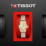Tissot Classic Dream Lady Gold Dial Two Tone Steel Strap Watch For Women - T129.210.22.263.00 Authentic Buy Shop Now