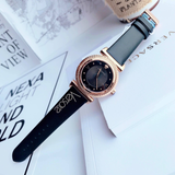 Versace V-Motif Vintage Logo Black Dial Black Leather Strap Watch for Women - VERE00818 Authentic Buy Shop Now