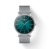 Tissot Everytime Gent Green Dial Silver Mesh Bracelet Watch for Men - T143.410.11.091.00 Authentic Buy Shop Now