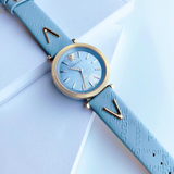 Versace V-Twist Blue Dial Blue Leather Strap Watch for Women - VELS00319 Authentic Buy Shop Now