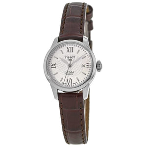 Tissot Le Locle Automatic Lady Silver Dial Brown Leather Strap Watch For Women - T41.1.113.77 Authentic Buy Shop Now