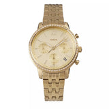 Fossil Neutra Chronograph Gold Dial Gold Steel Strap Watch for Women - ES5219 Authentic Buy Shop Now