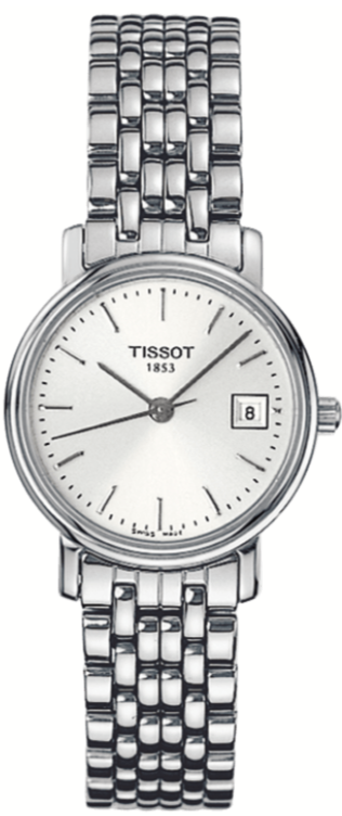 Tissot T Classic Desire White Dial Silver Steel Strap Watch for Women - T52.1.281.31 Authentic Buy Shop Now