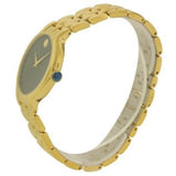 Movado Veturi Quartz Black Dial Gold Steel Strap Watch for Men - 0606934 Authentic Buy Shop Now