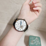 Fossil Townsman Automatic Chronograph White Dial Blue Leather Strap Watch for Men - ME3167 Authentic Buy Shop Now
