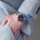 Tag Heuer Aquaracer GMT Caliber 7 Pepsi Black Dial Silver Steel Strap Watch for Men - WAY201F.BA0927 Authentic Buy Shop Now