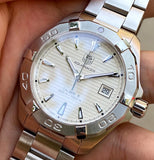 Tag Heuer Aquaracer Automatic White Dial Silver Steel Strap Watch for Men - WAY2111.BA0928 Authentic Buy Shop Now