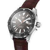 Tag Heuer Aquaracer Caliber 5 Black Dial Brown Leather Strap Watch for Men - WAY201M.FC6474 Authentic Buy Shop Now