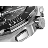 Tag Heuer Aquaracer Calibre 16 Day-Date Black Dial Silver Steel Strap Watch for Men - CAY211A.BA0927 Authentic Buy Shop Now