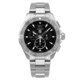 Tag Heuer Aquaracer Chronograph Black Dial Silver Steel Strap Watch for Men - CAY1110.BA0927 Authentic Buy Shop Now