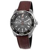 Tag Heuer Aquaracer Caliber 5 Black Dial Brown Leather Strap Watch for Men - WAY201M.FC6474 Authentic Buy Shop Now