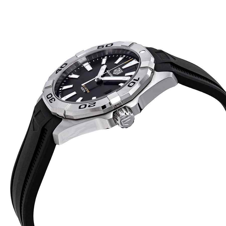 Tag Heuer Aquaracer Quartz Black Dial Black Rubber Strap Watch for Men - WBD1110.FT8021 Authentic Buy Shop Now