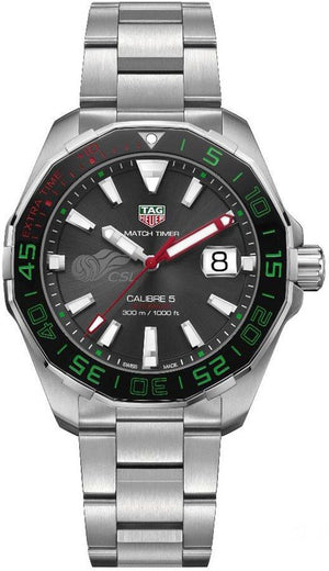 Tag Heuer Calibre 5 Match Timer CSL Edition Automatic Black Dial Silver Steel Strap Watch for Men – WAY201E.BA0927 Authentic Buy Shop Now