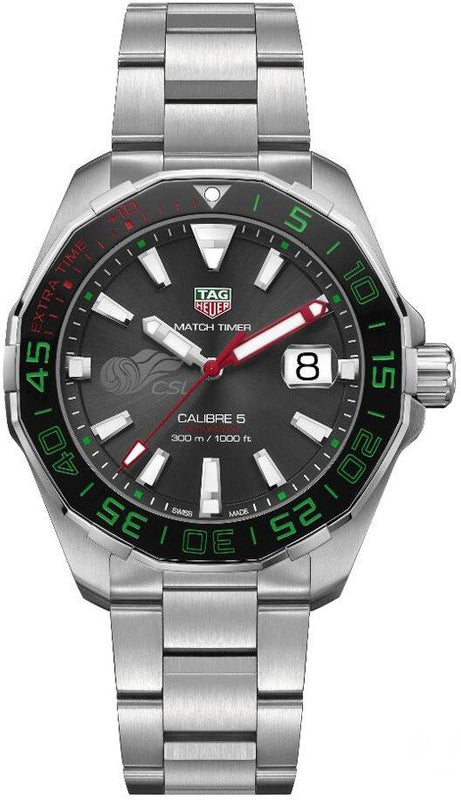Tag Heuer Calibre 5 Match Timer CSL Edition Automatic Black Dial Silver Steel Strap Watch for Men – WAY201E.BA0927 Authentic Buy Shop Now