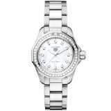 Tag Heuer Aquaracer Professional 200 Quartz Diamond Mother of Pearl Dial Silver Steel Strap Watch for Women - WBP1417.BA0622 Authentic Buy Shop Now