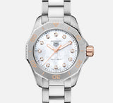 Tag Heuer Aquaracer Professional 200 Quartz Diamonds White Dial Silver Steel Strap Watch for Women - WBP1450.BA0622 Authentic Buy Shop Now