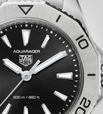 Tag Heuer Aquaracer Professional 200 Quartz Black Dial Silver Steel Strap Watch for Women - WBP1410.BA0622 Authentic Buy Shop Now