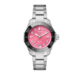 Tag Heuer Aquaracer Professional 300 Automatic Diamonds Pink Dial Silver Steel Strap Watch for Women - WBP231J.BA0618 Authentic Buy Shop Now