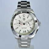 Tag Heuer Aquaracer Chronograph White Dial Silver Steel Strap Watch for Men - WAY111Y.BA0928 Authentic Buy Shop Now