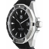 Tag Heuer Aquaracer Quartz Black Dial Black Rubber Strap Watch for Men - WAY1110.FT8021 Authentic Buy Shop Now