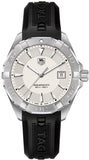 Tag Heuer Aquaracer Quartz White Dial Black Rubber Strap Watch for Men - WAY1111.FT8021 Authentic Buy Shop Now