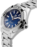Tag Heuer Aquaracer Quartz Diamonds Blue Dial Silver Steel Strap Watch for Women - WAY131N.BA0748 Authentic Buy Shop Now