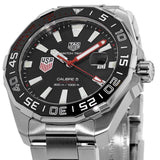 Tag Heuer Aquaracer Automatic Match Timer Black Dial Silver Steel Strap Watch for Men - WAY201G.BA0927 Authentic Buy Shop Now