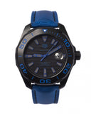 Tag Heuer Aquaracer Calibre 5 Automatic Titanium Black Dial Blue Nylon Strap Watch for Gents - WAY208B.FC6382 Authentic Buy Shop Now