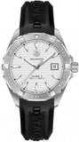 Tag Heuer Aquaracer Caliber 5 White Dial Black Rubber Strap Watch for Men - WAY2111.FT8021 Authentic Buy Shop Now