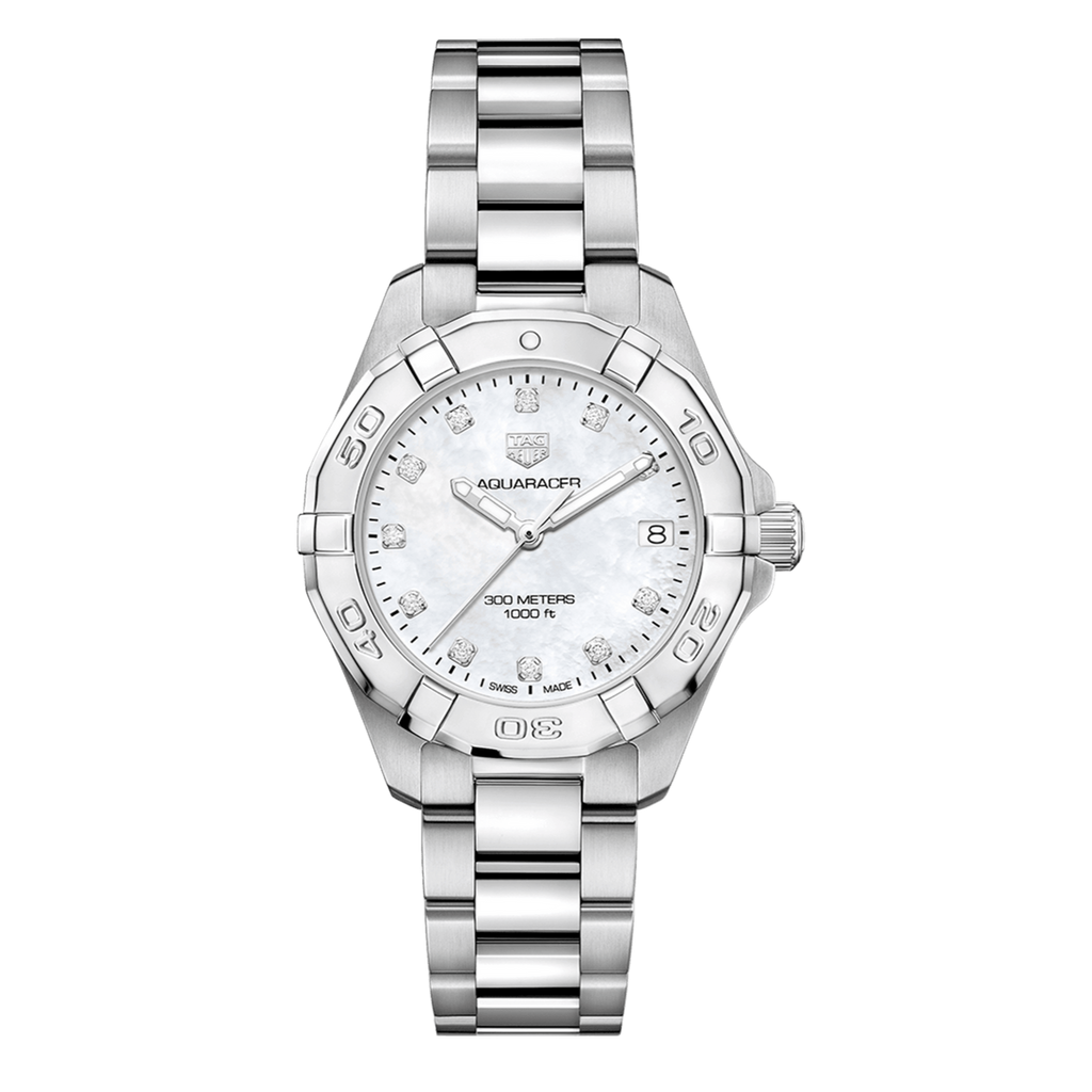 Tag Heuer Aquaracer White Mother of Pearl Dial Watch for Women - WBD1314.BA0740 Authentic Buy Shop Now