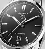 Tag Heuer Carrera Date Black Dial Silver Steel Strap Watch for Men - WBN2110.BA0639 Authentic Buy Shop Now